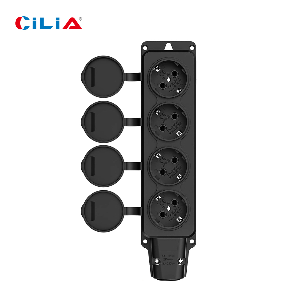 Outdoor Power Outlet Extension - Eu Germany 1/4 circuit waterproof power