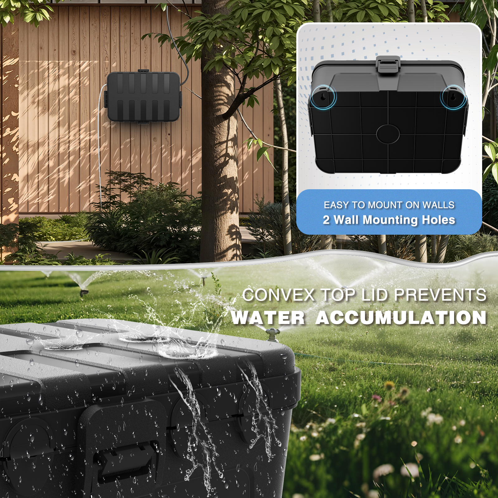 Outdoor Power Outlet Extension - Weatherproof Connection Box Outdoor Electrical Box