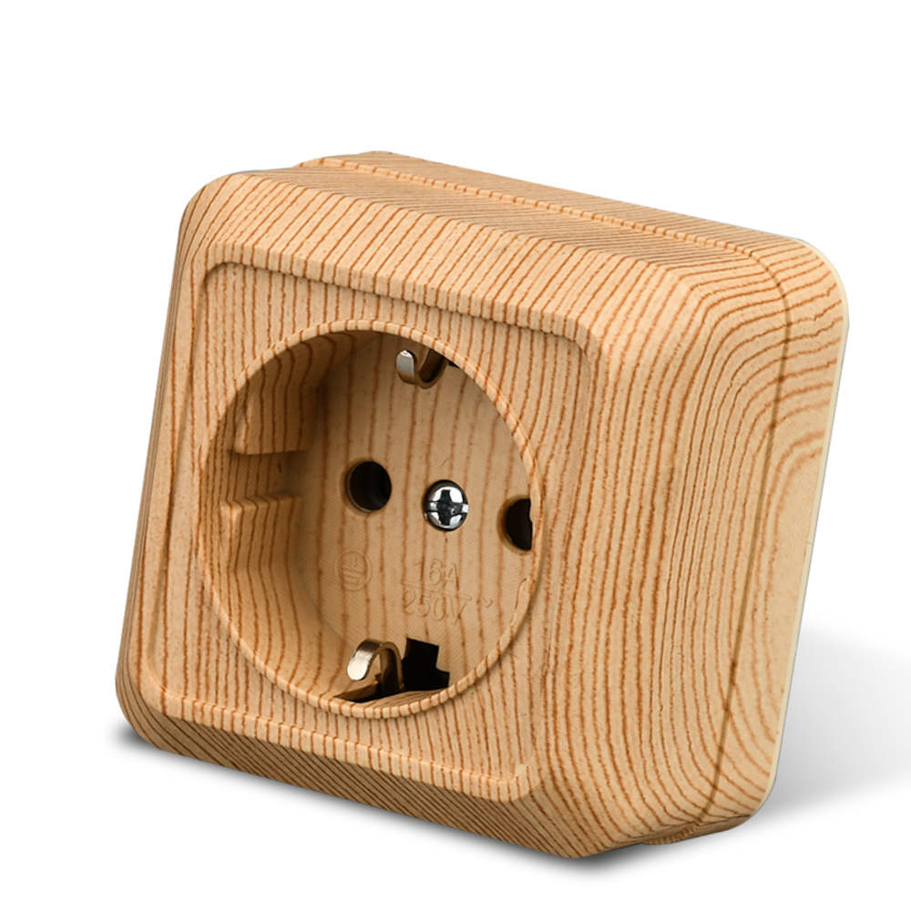 Outdoor Power Rack - WESA Wooden Wall Surface Socket Plugs