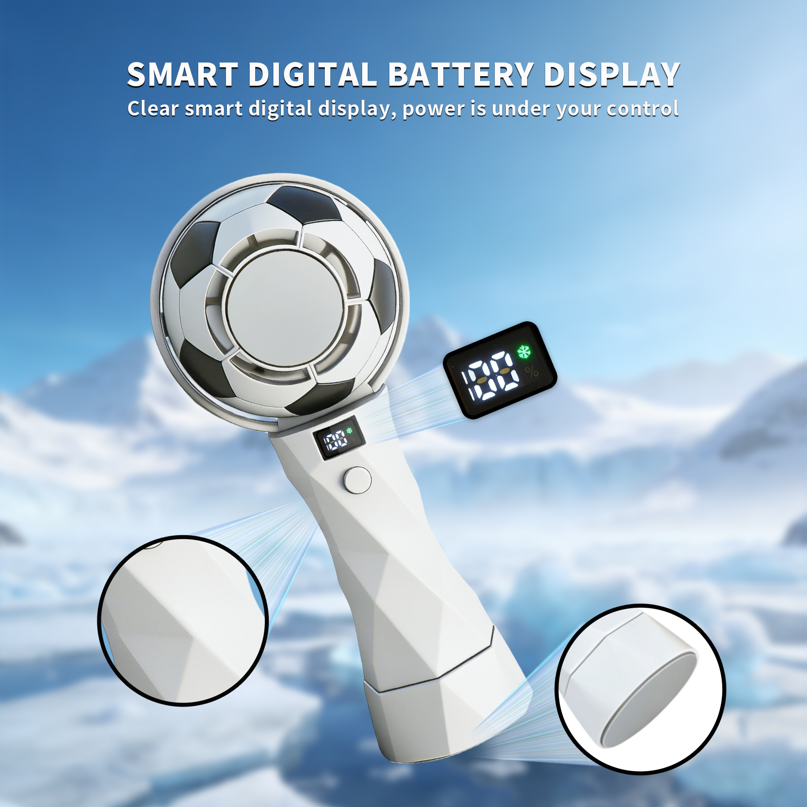 Outdoor Powersports - USB Powered Compact Cooling Fan Football