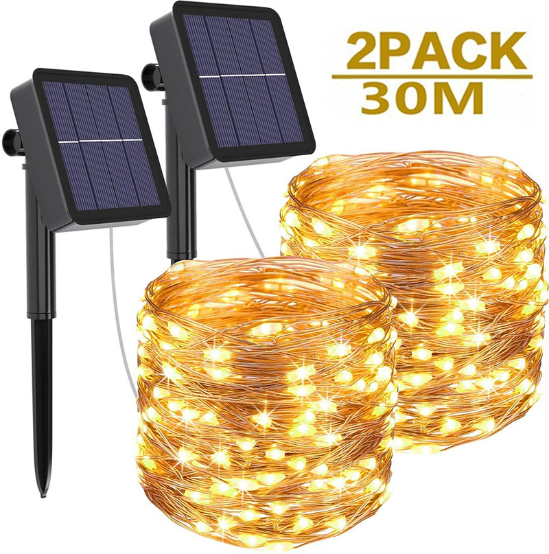Outdoor Power For Xmas Lights - Outdoor Solar String Lights 1/2 Pack