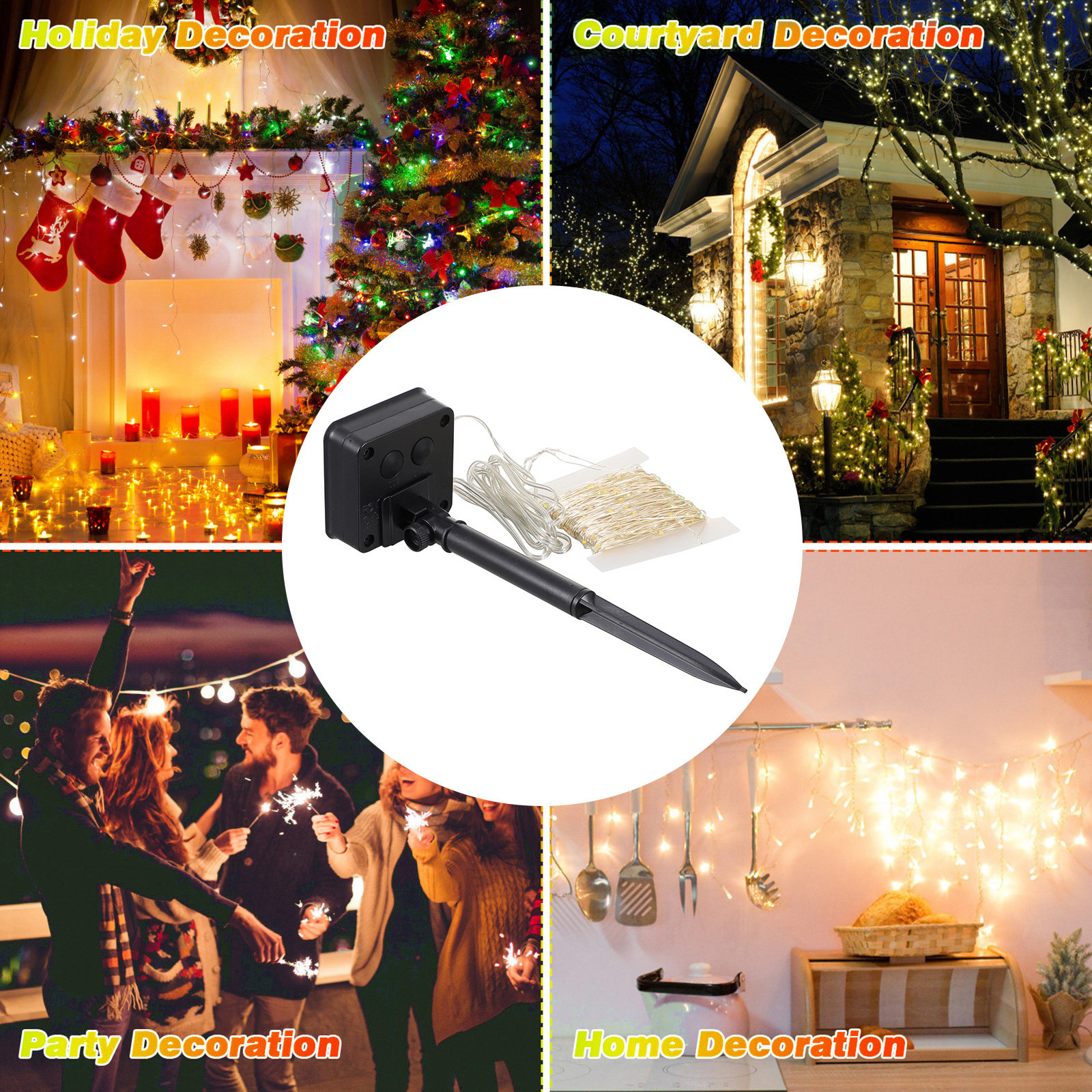 Outdoor Power For Xmas Lights - Solar String Lights Outdoor Led 8