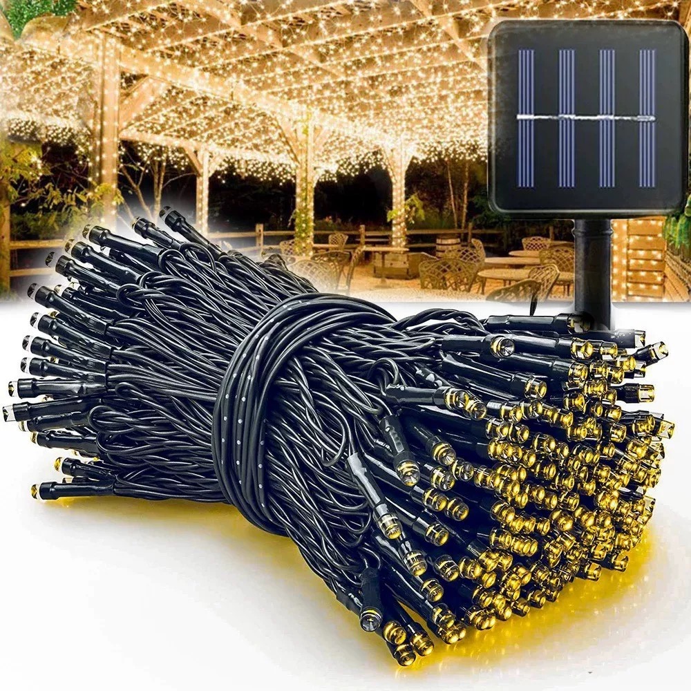 Solar Powered Fairy string Lig - مراجعة Outdoor Power For Xmas Lights وسعره