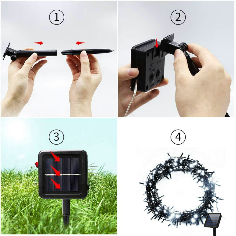 Solar Powered Fairy string Lig - مراجعة Outdoor Power For Xmas Lights وسعره