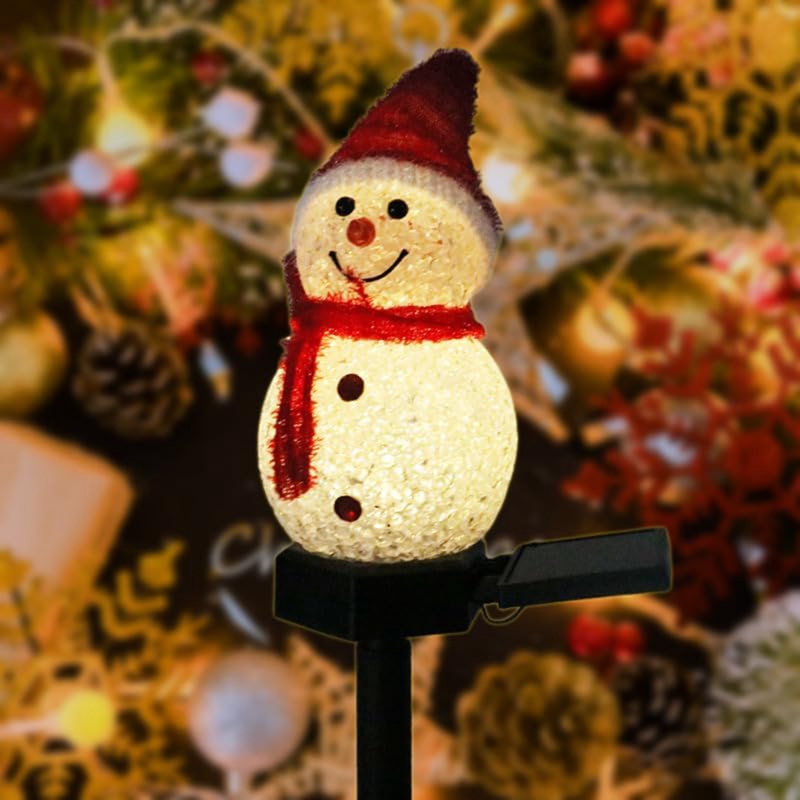 LED Snowman Solar Garden Light - مراجعة Outdoor Power For Xmas Lights وسعره