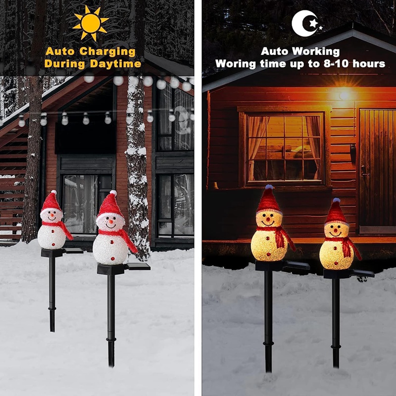 LED Snowman Solar Garden Light - مراجعة Outdoor Power For Xmas Lights وسعره