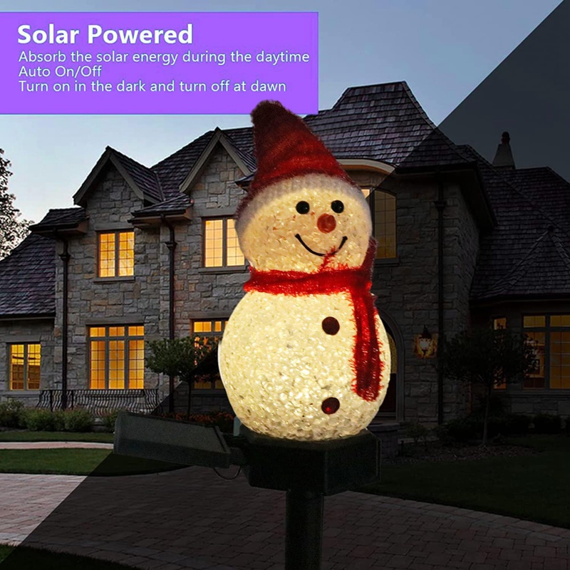 LED Snowman Solar Garden Light - مراجعة Outdoor Power For Xmas Lights وسعره
