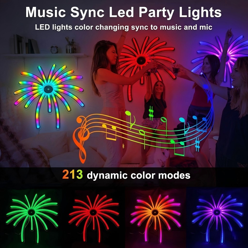 RGB Fireworks Neon Sign LED Li - مراجعة Outdoor Power For Xmas Lights وسعره