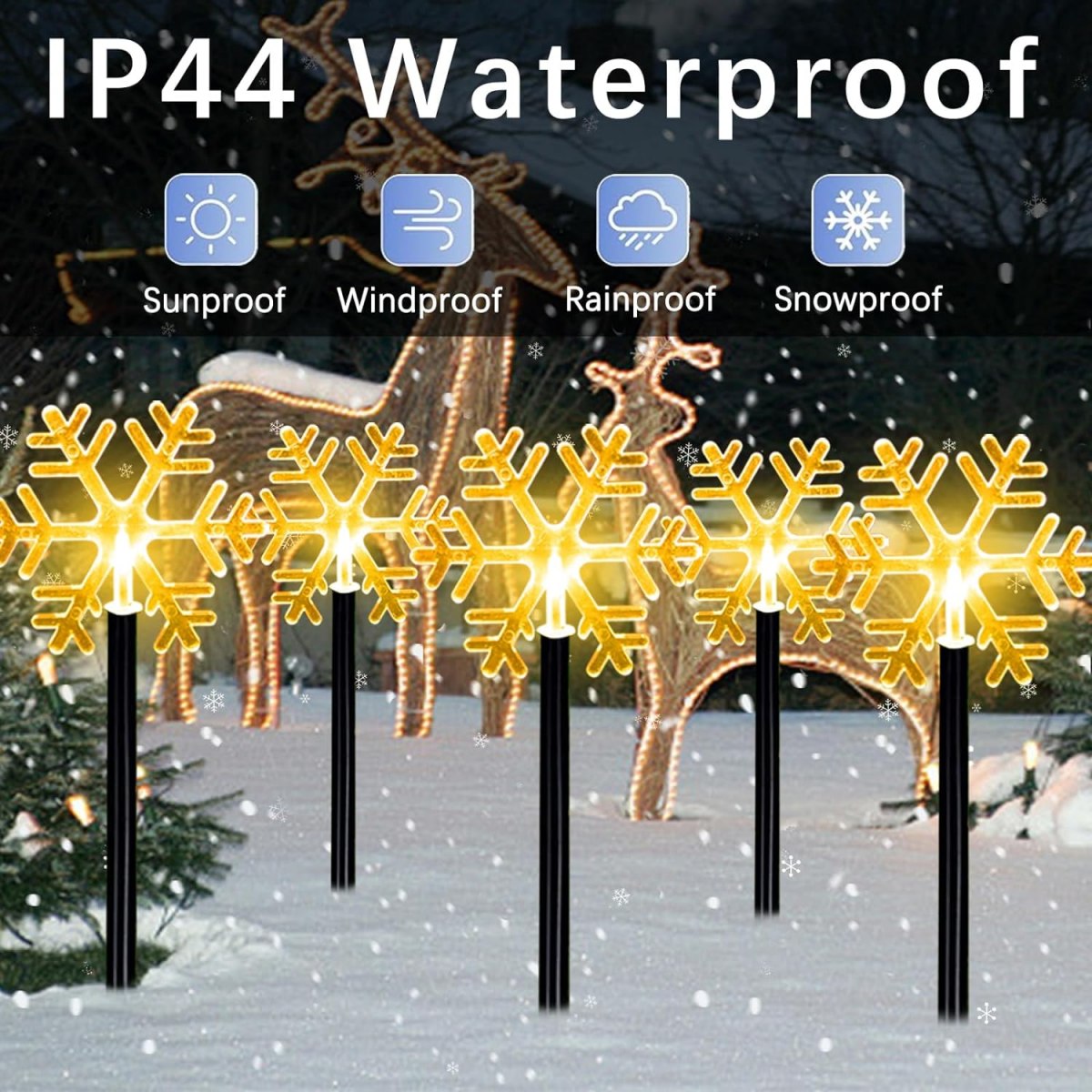 5Pcs Christmas Pathway Lights  - مراجعة Outdoor Power For Xmas Lights وسعره