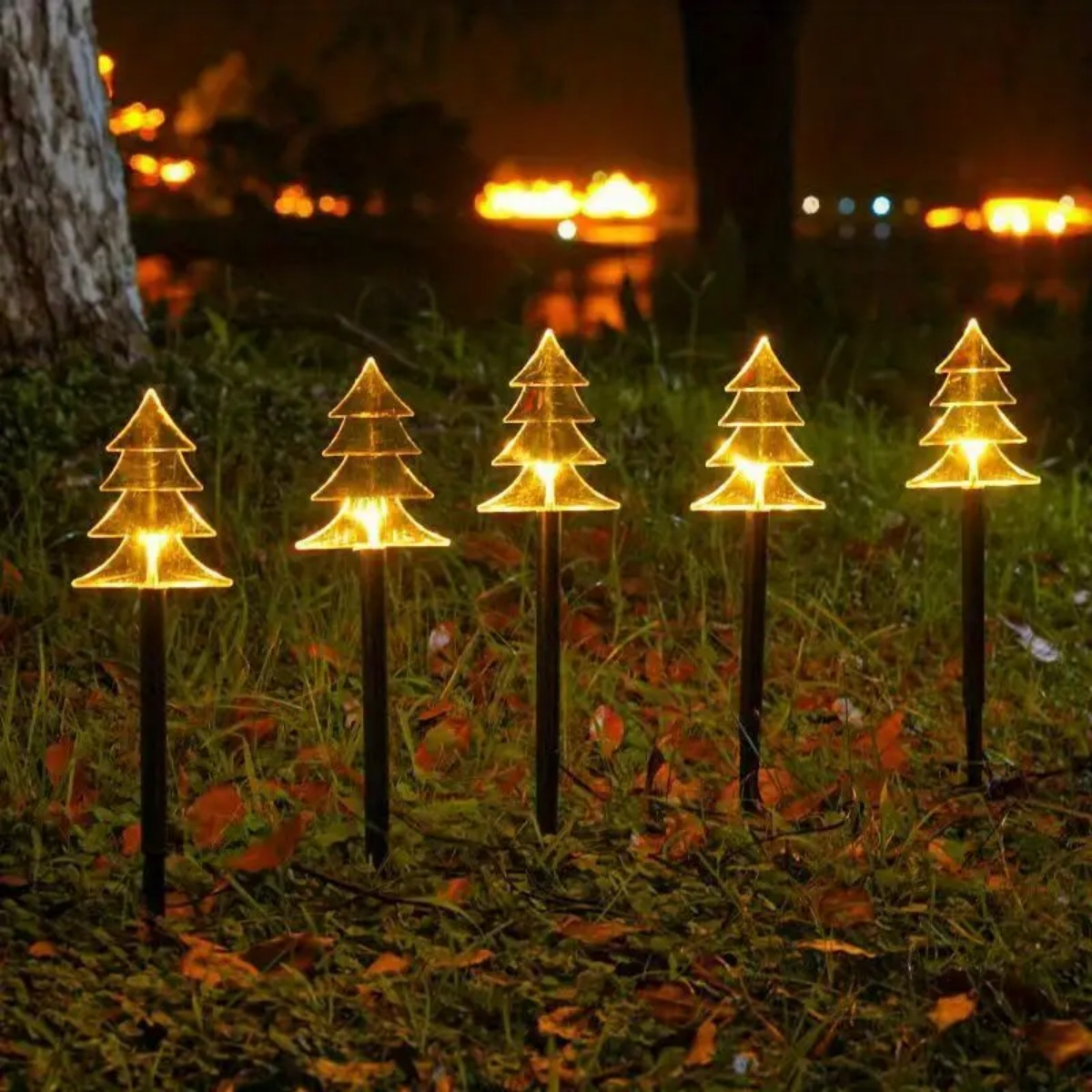 5Pcs Christmas Pathway Lights  - مراجعة Outdoor Power For Xmas Lights وسعره