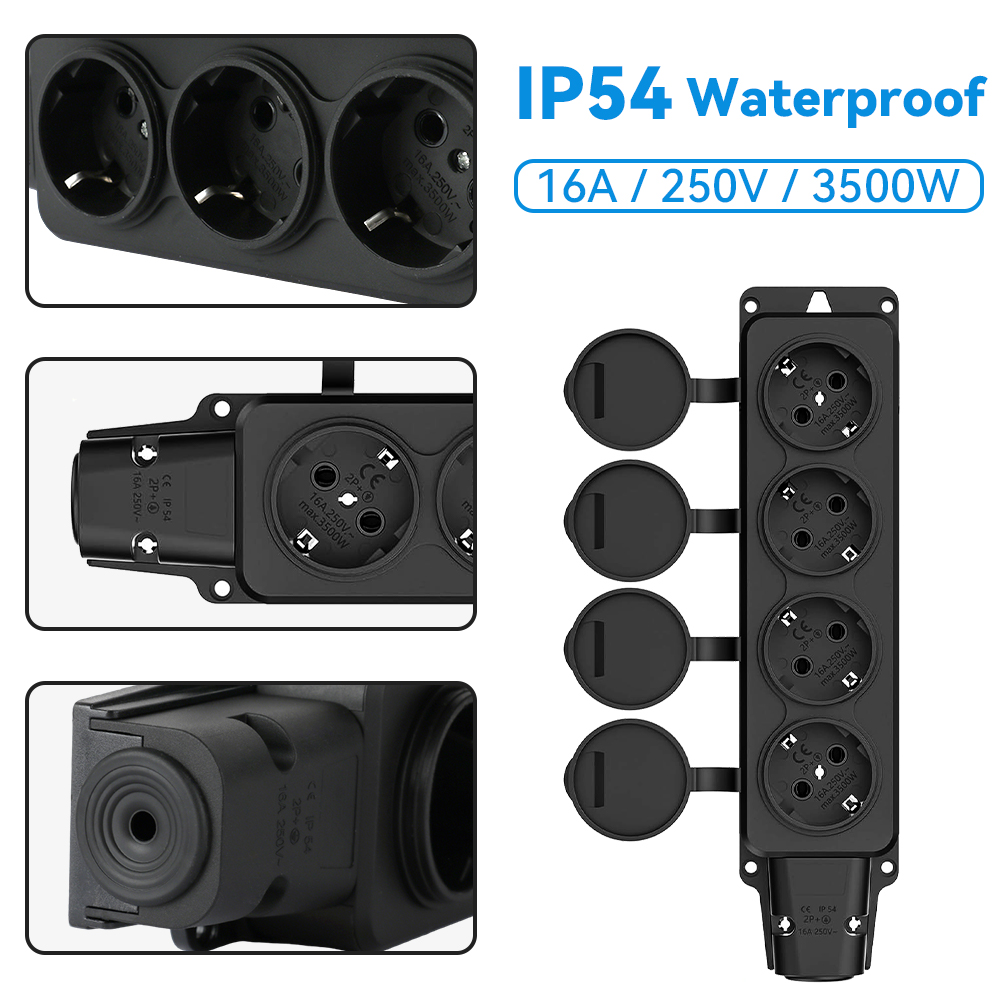 Eu Germany 1/4 circuit waterpr - مراجعة Outdoor Power Outlet Extension وسعره