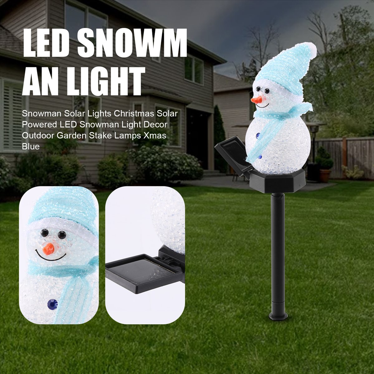 Carefree- Snowman Solar Lights - مراجعة Outdoor Power For Xmas Lights وسعره
