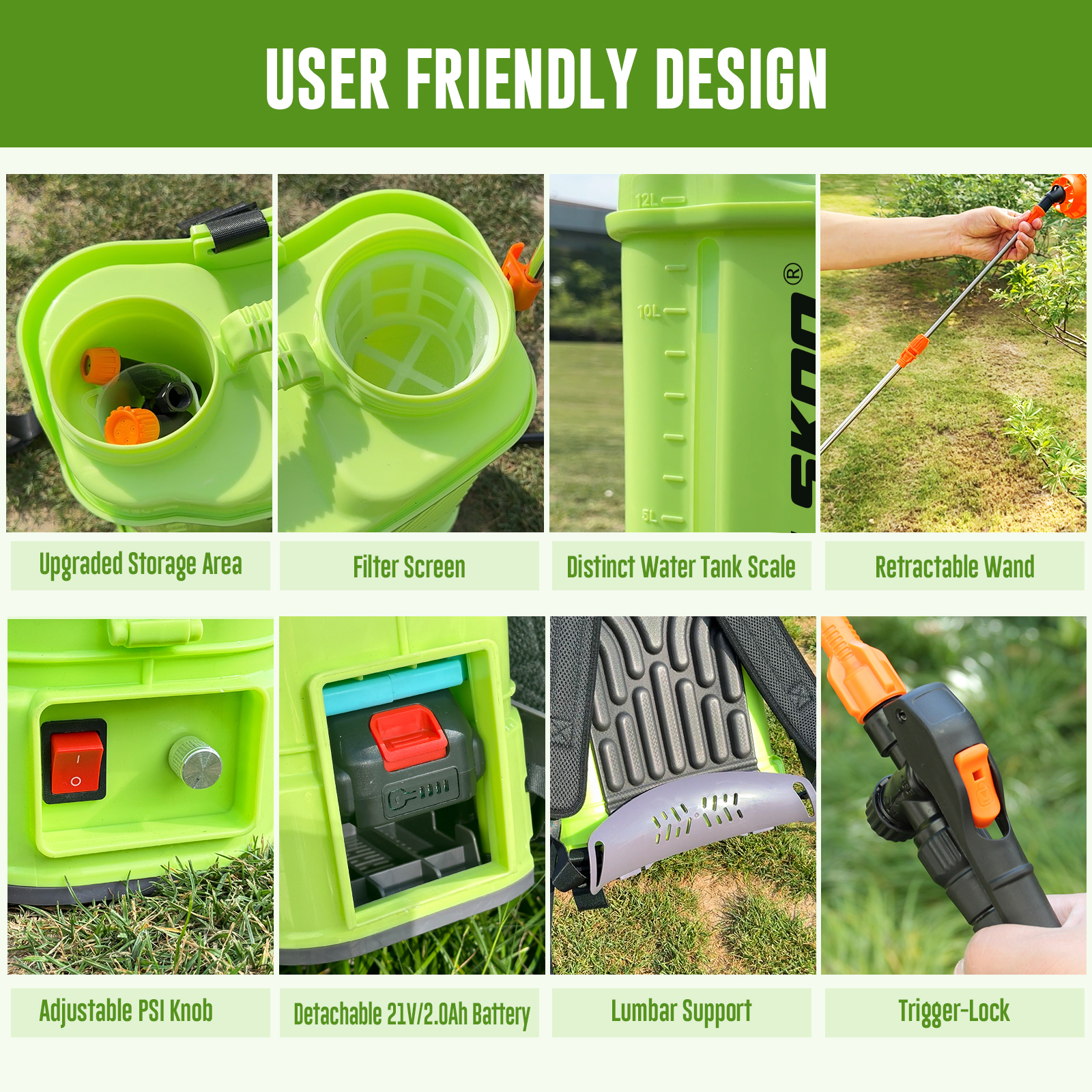 3.2 Gallon Backpack Battery Po - مراجعة Electric Sprayer Backpack وسعره