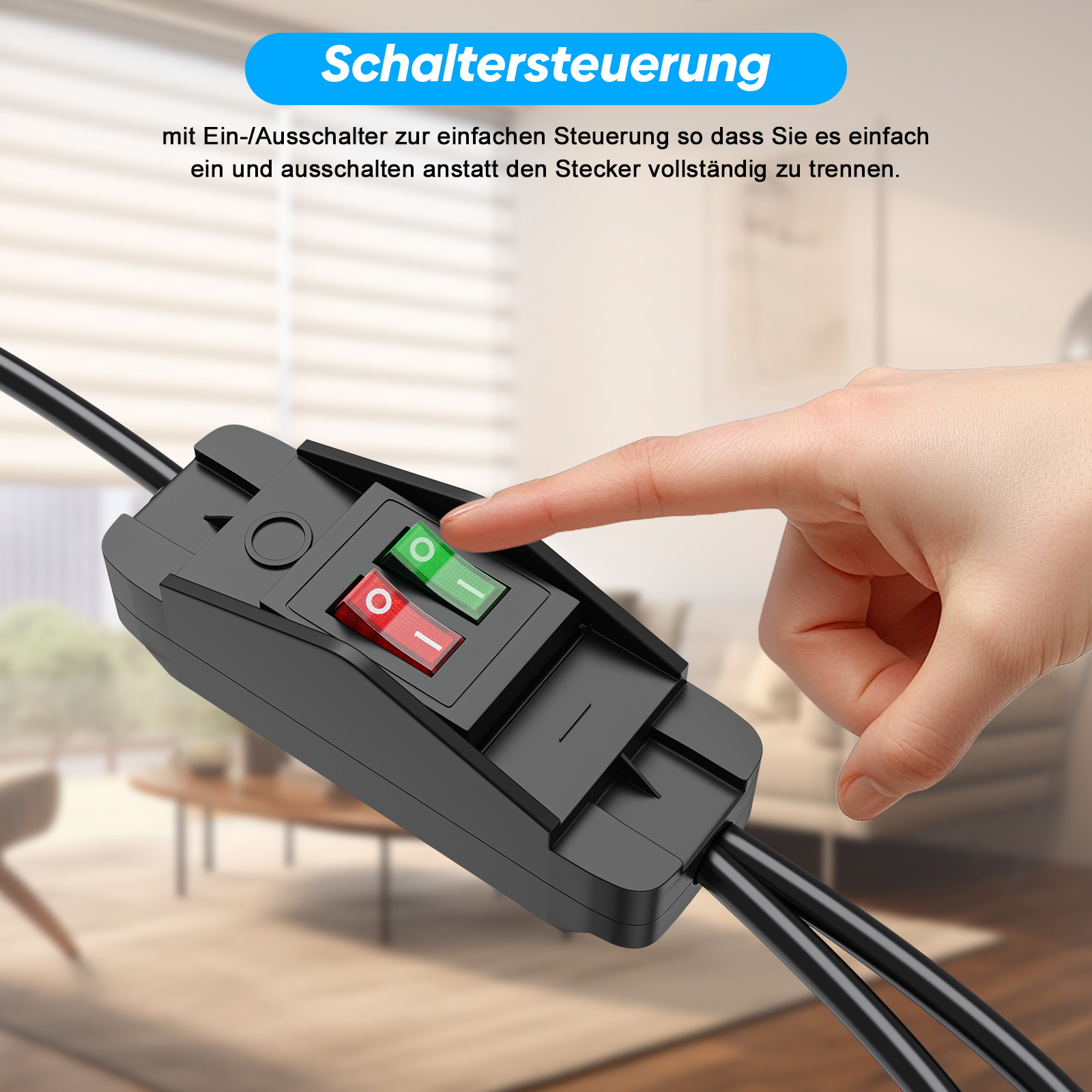EU Plug Extension Cord with ON - مراجعة Outdoor Power Outlet Extension وسعره