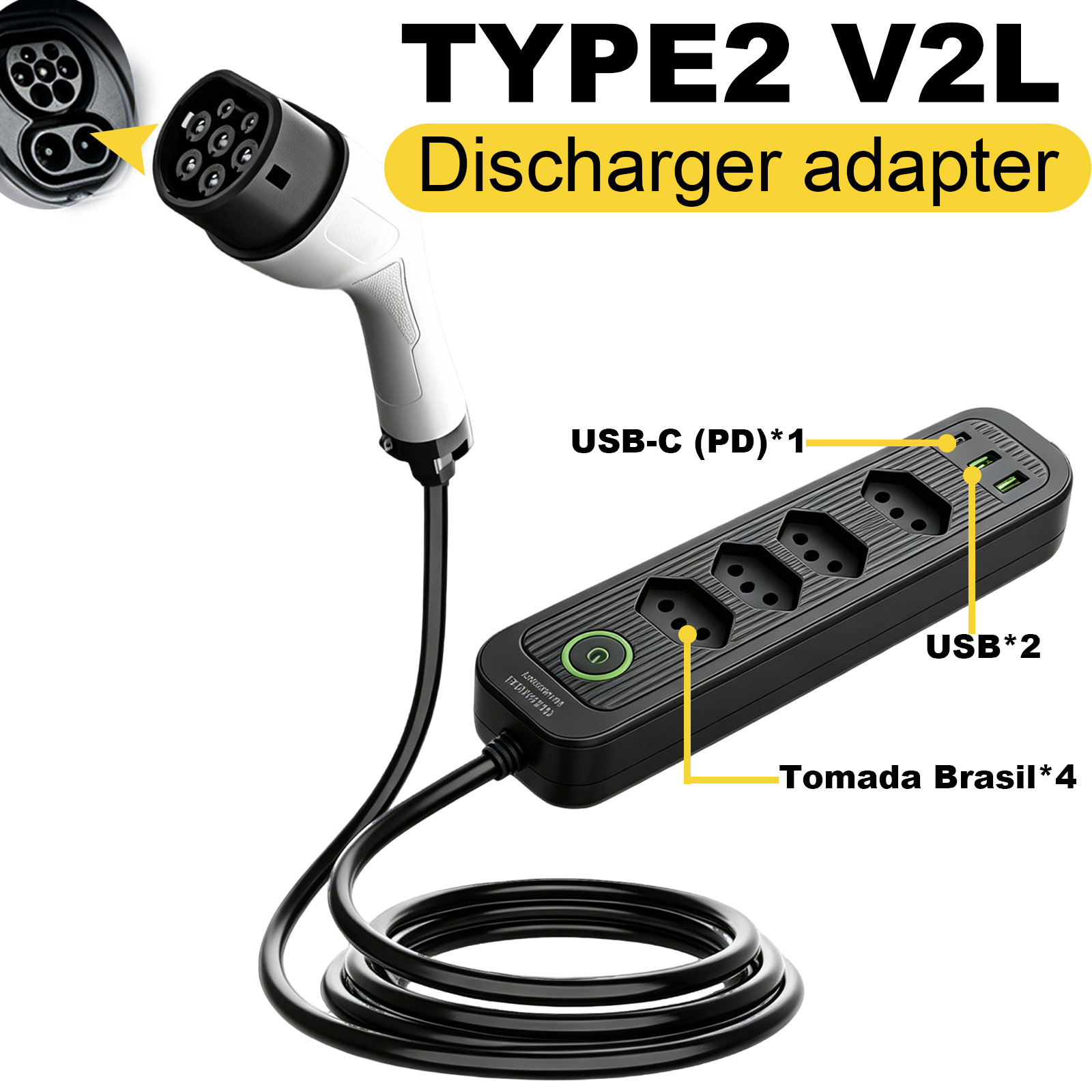 Type2 V2L Discharge Adapter 16 - مراجعة Outdoor Power Rack وسعره