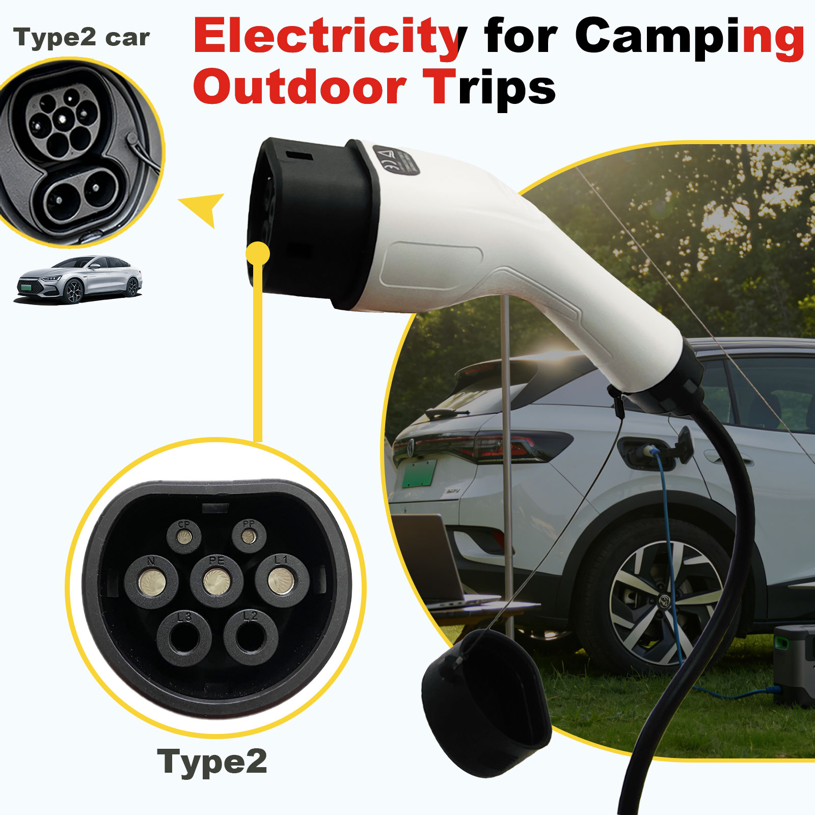 Type2 V2L Discharge Adapter 16 - مراجعة Outdoor Power Rack وسعره