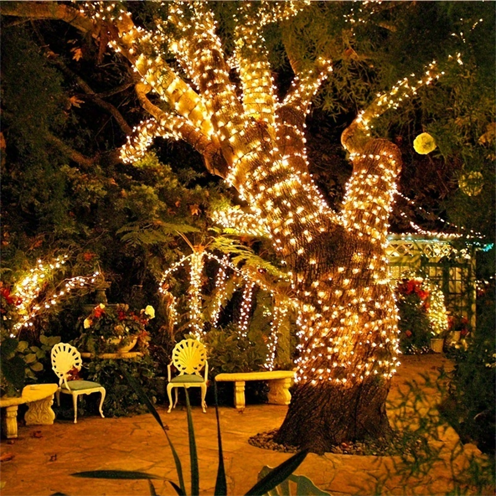8 Modes Solar Powered LED Sola - مراجعة Outdoor Power For Xmas Lights وسعره
