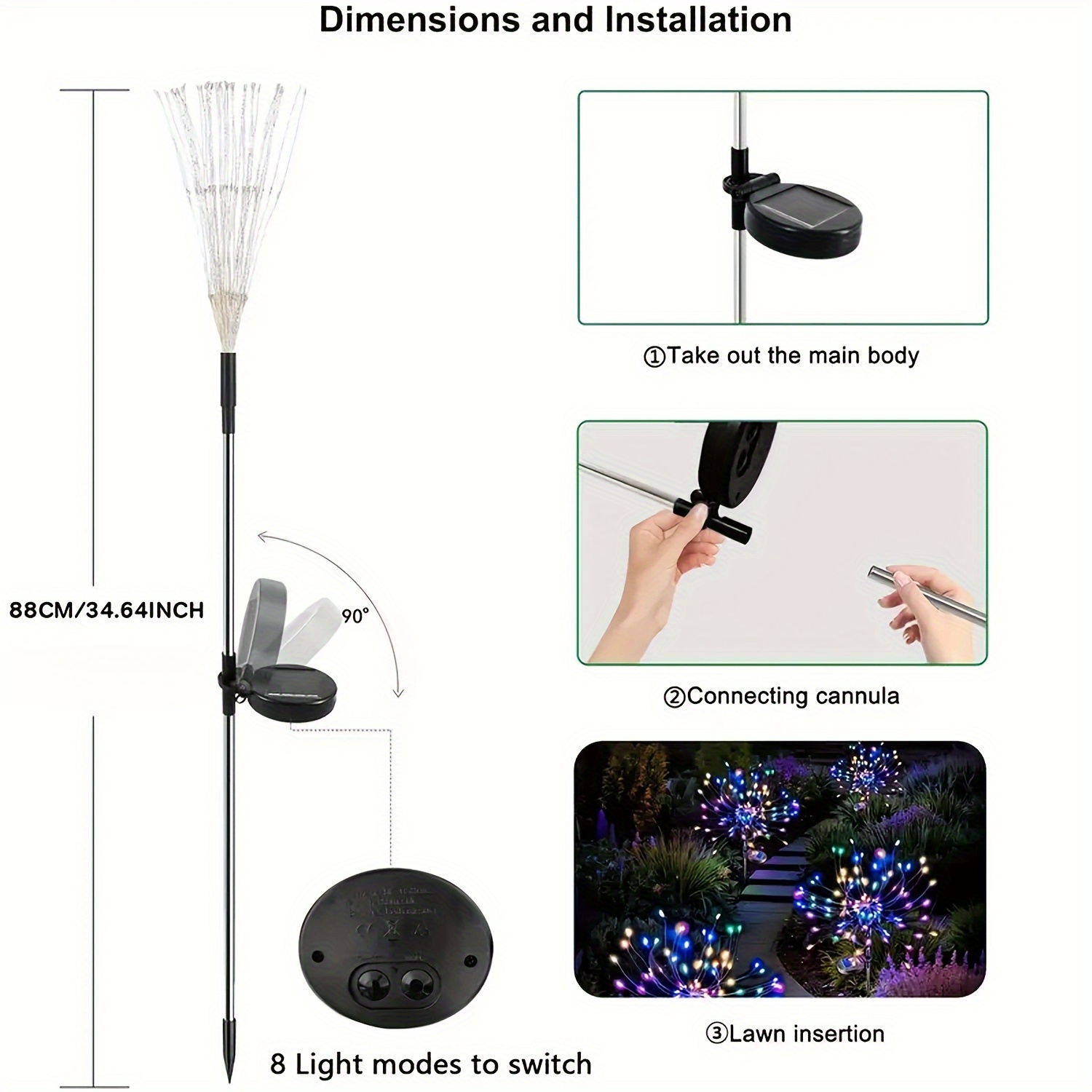 8-Mode Solar Firework Lights w - مراجعة Outdoor Power Vac وسعره