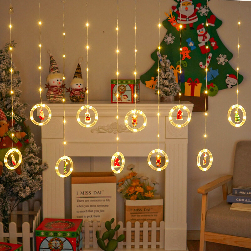Christmas LED Curtain Lights U - مراجعة Outdoor Power For Xmas Lights وسعره
