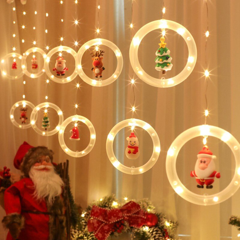 Christmas LED Curtain Lights U - مراجعة Outdoor Power For Xmas Lights وسعره
