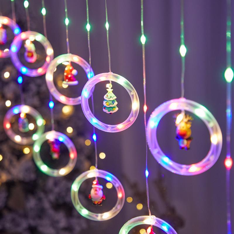 Christmas LED Curtain Lights U - مراجعة Outdoor Power For Xmas Lights وسعره