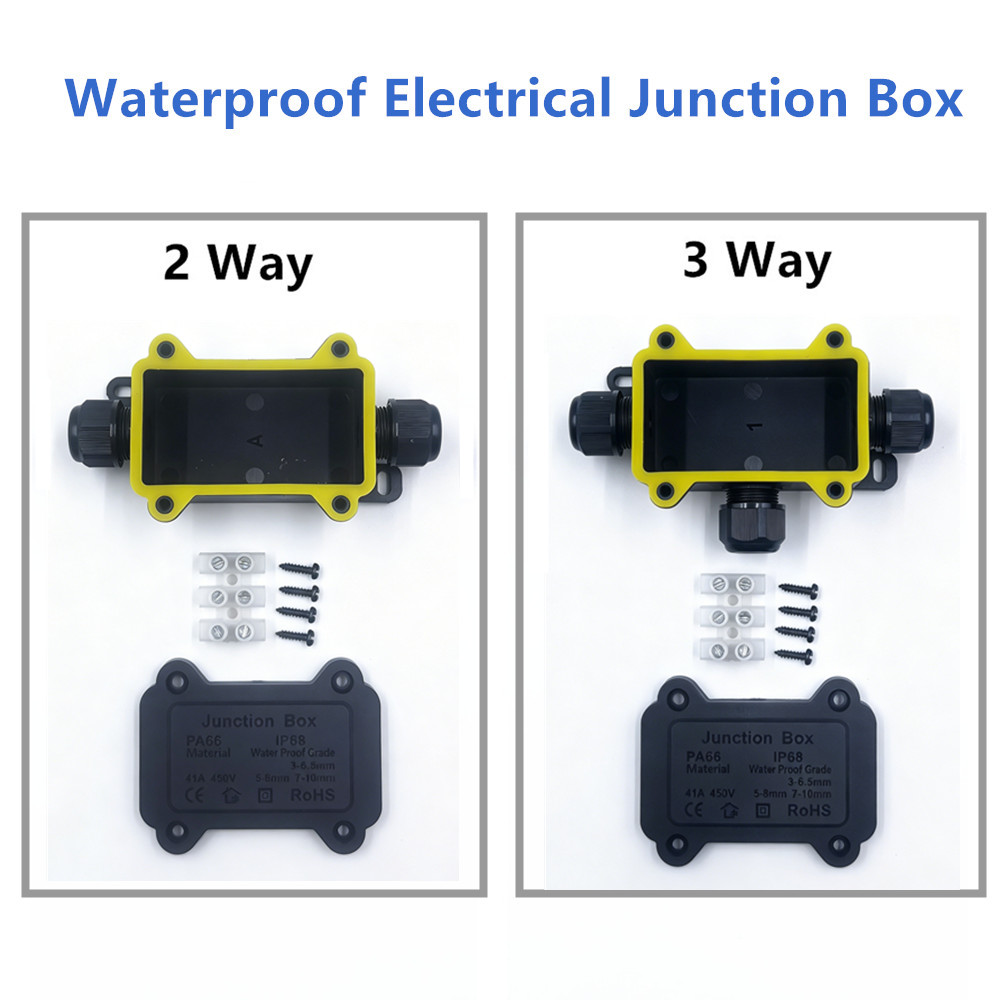 IP68 Waterproof Junction Box 2 - مراجعة Outdoor Power Outlet Box وسعره