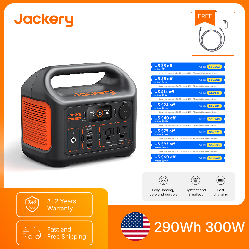 Jackery Portable Power Station - مراجعة Outdoor Power Extension Cord وسعره