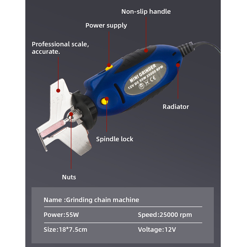 12V Chainsaw Sharpening Kit Sa - مراجعة Stump Grinder Attachment وسعره