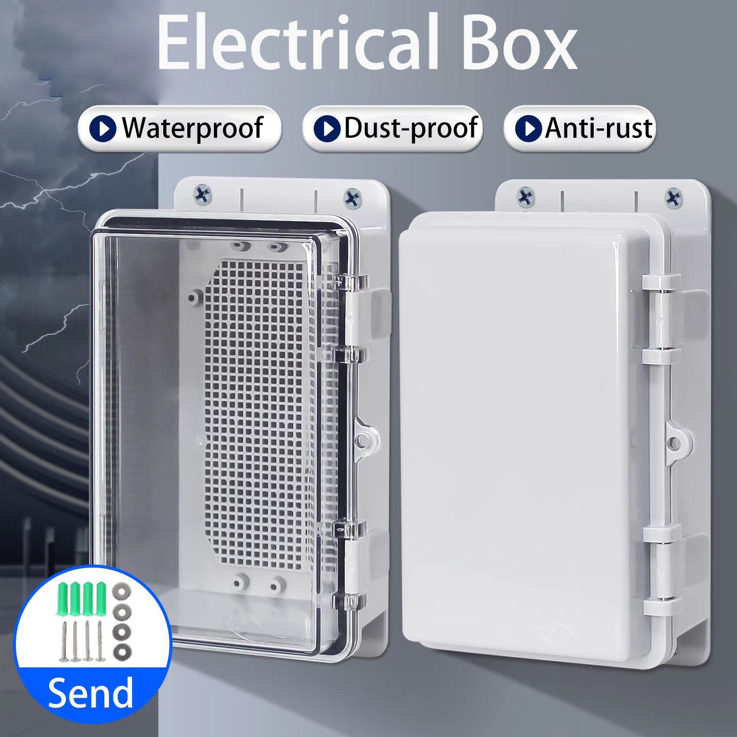 IP66 Waterproof Grey/Transpare - مراجعة Outdoor Power Outlet Box وسعره