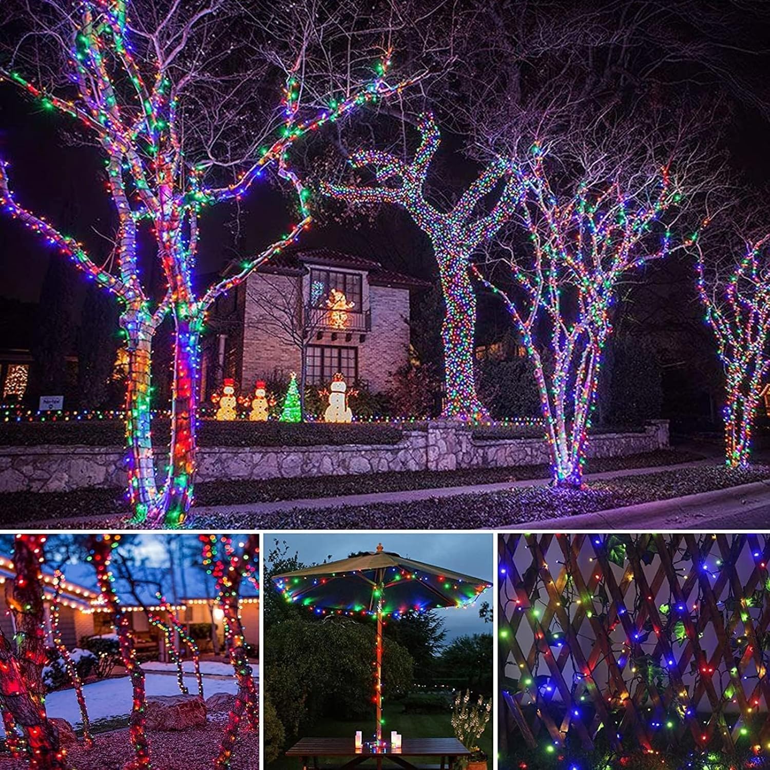 LED Solar String Lights 300LED - مراجعة Outdoor Power For Xmas Lights وسعره