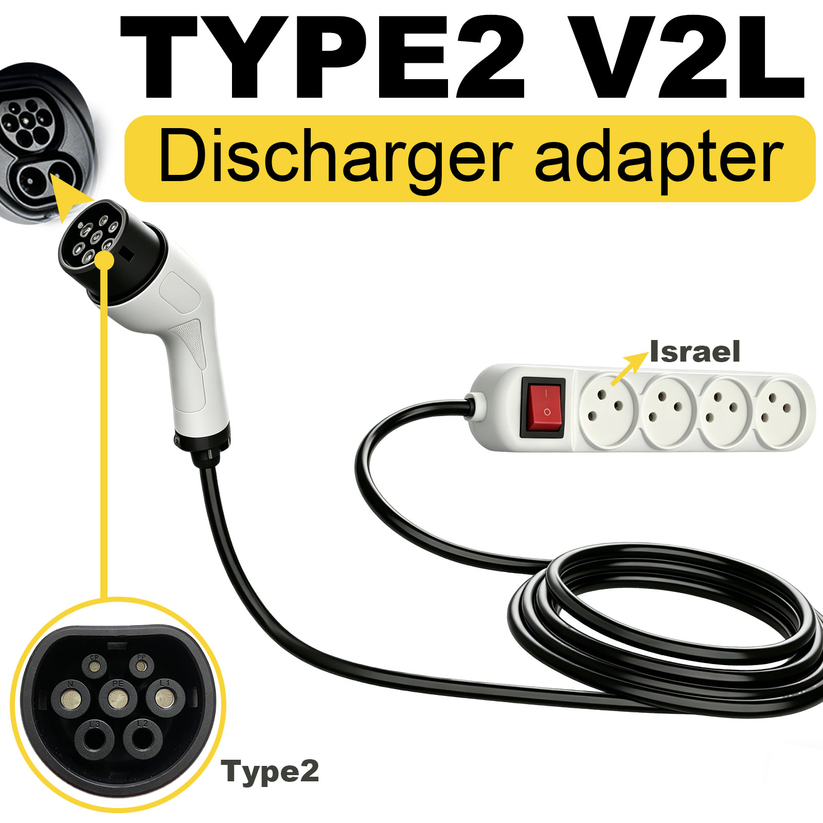 Type2 V2L Discharge Adapter Is - مراجعة Outdoor Power Outlet Extension وسعره