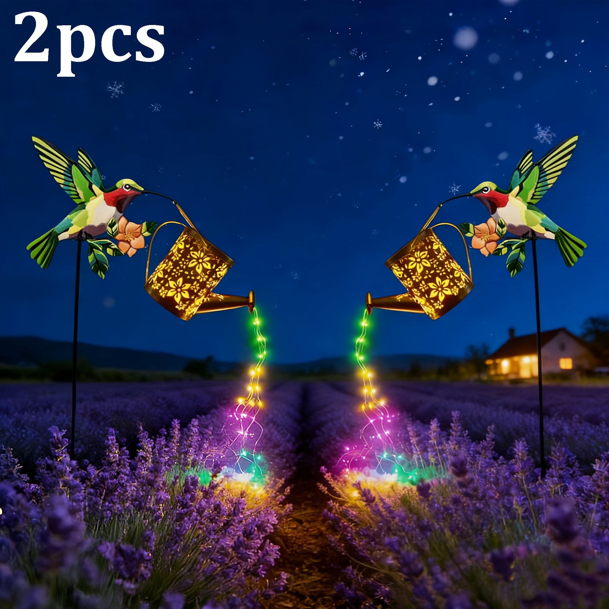 2pcs Hummingbird Solar Garden  - مراجعة Outdoor Power Vac وسعره
