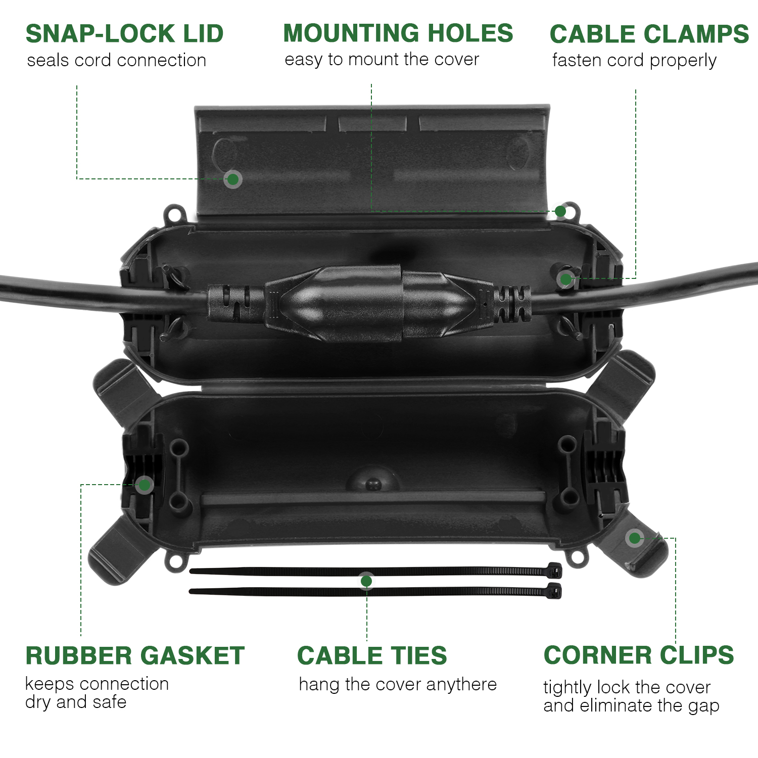 Flemoon 9PCS Outdoor Extension - مراجعة Outdoor Power Extension Cord وسعره