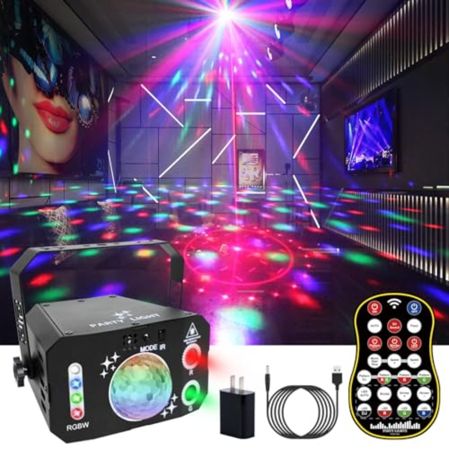 7 Lens Disco Ball LightsUSB Po - مراجعة Outdoor Power For Xmas Lights وسعره