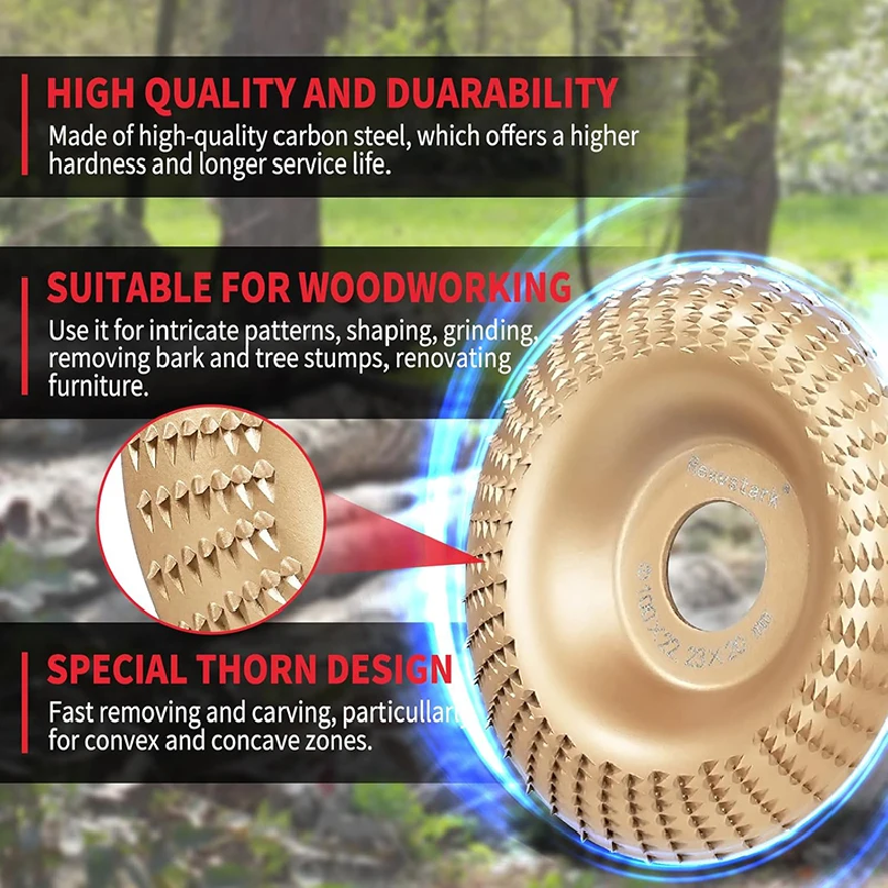 XMSJ 3PCS Wood Carving Disc fo - مراجعة Stump Grinder Attachment وسعره