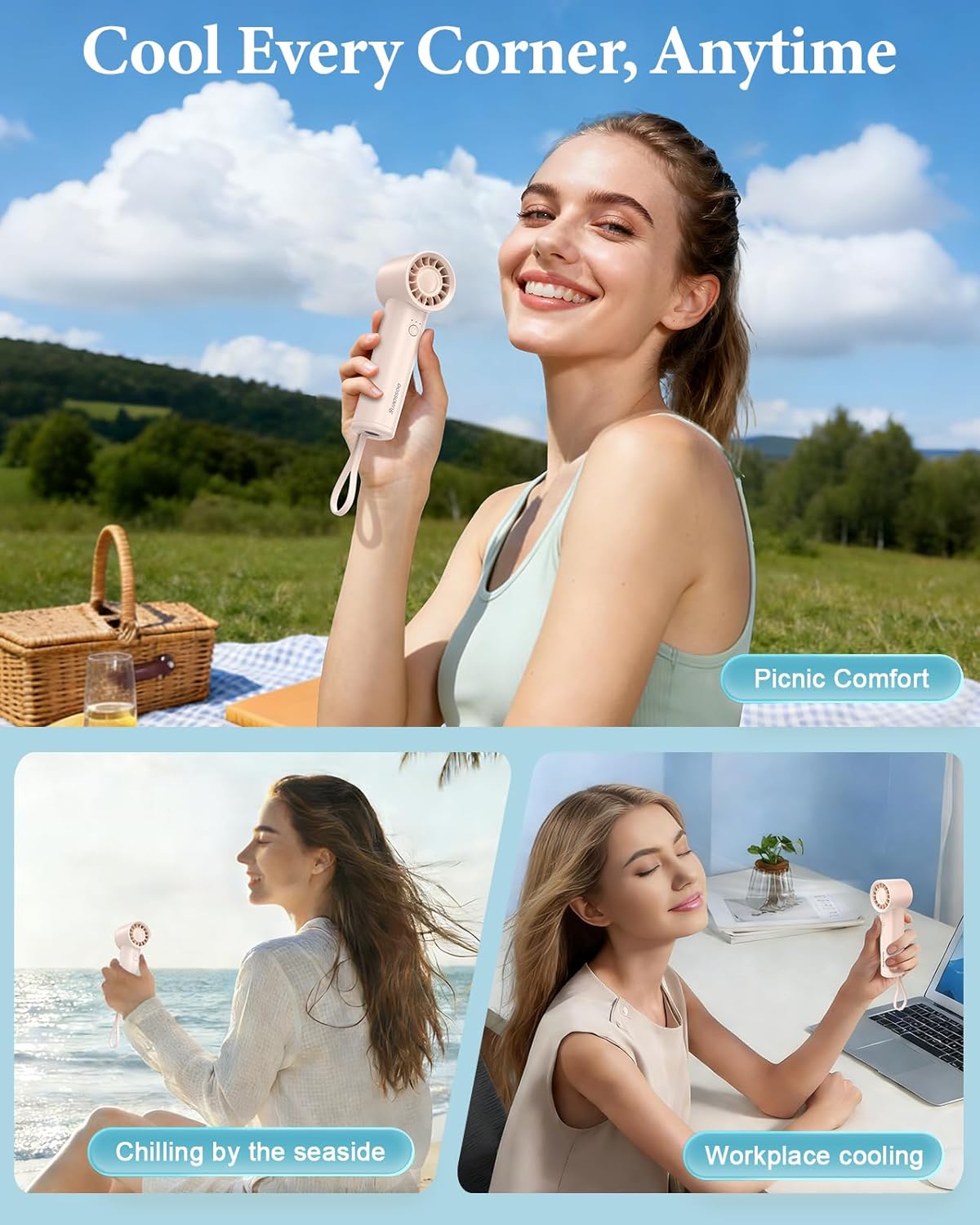 Portable Handheld Fan with Pow - مراجعة Outdoor Power Products وسعره