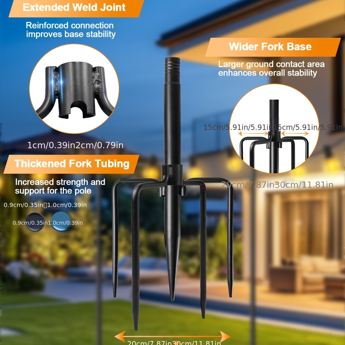 Pack of Four Sturdy Metal Pole - مراجعة Outdoor Power Vac وسعره