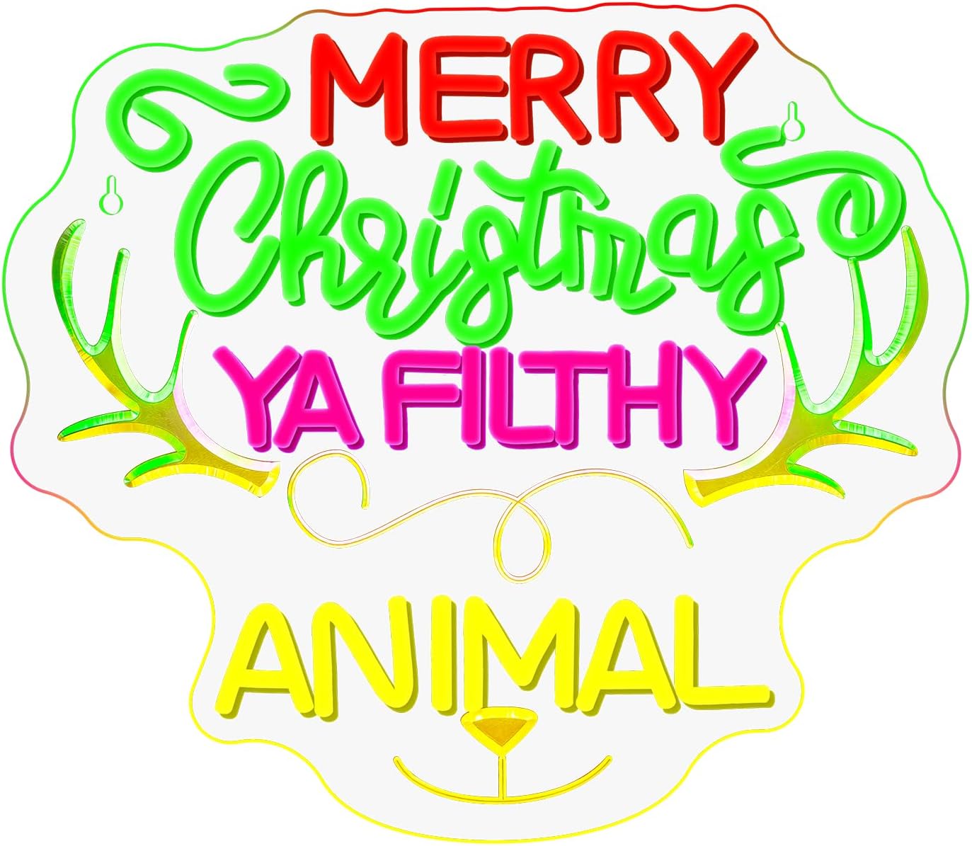 Reindeer Christmas Neon Sign U - مراجعة Outdoor Power For Xmas Lights وسعره