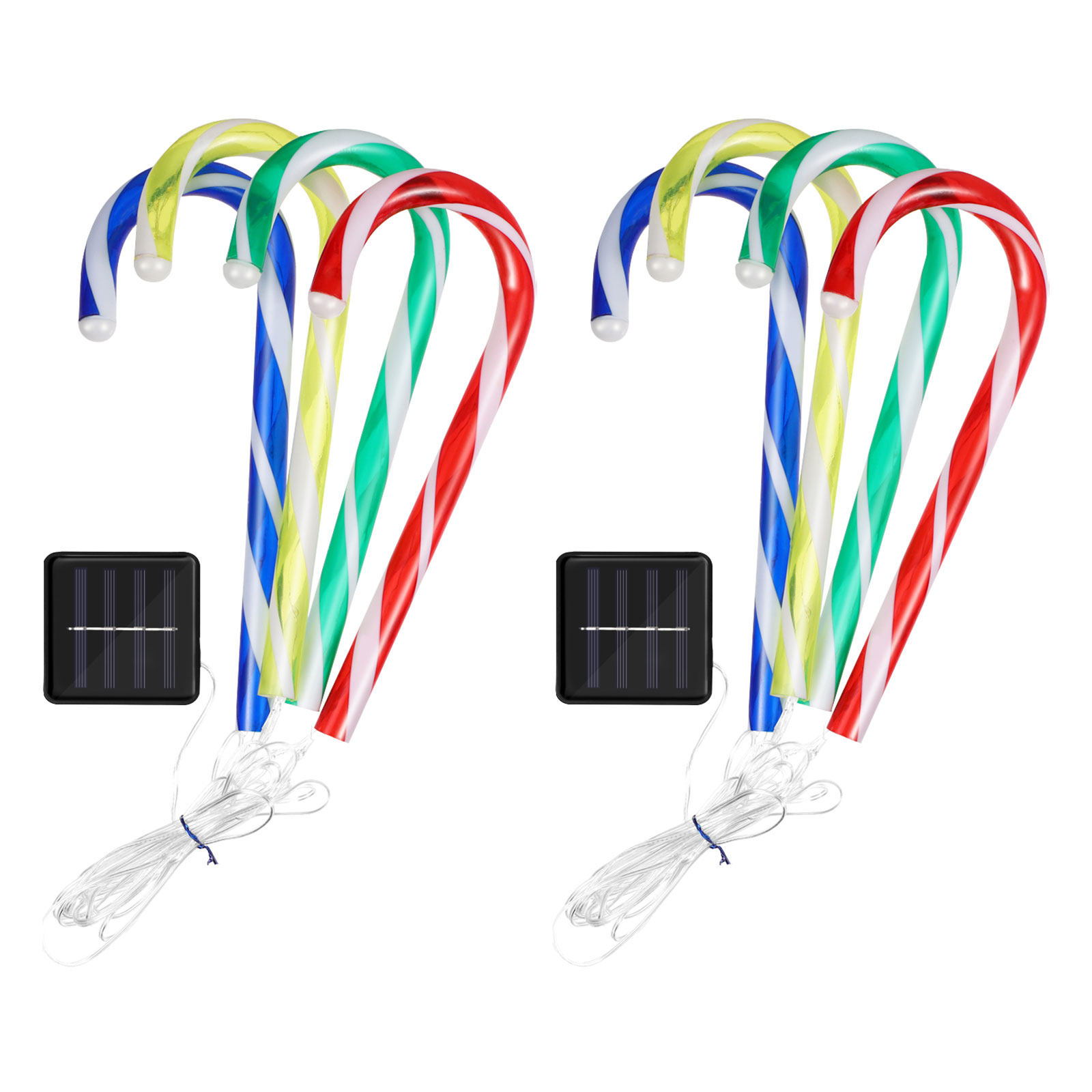 2Sets Solar Powered LED Candy  - مراجعة Outdoor Power For Xmas Lights وسعره