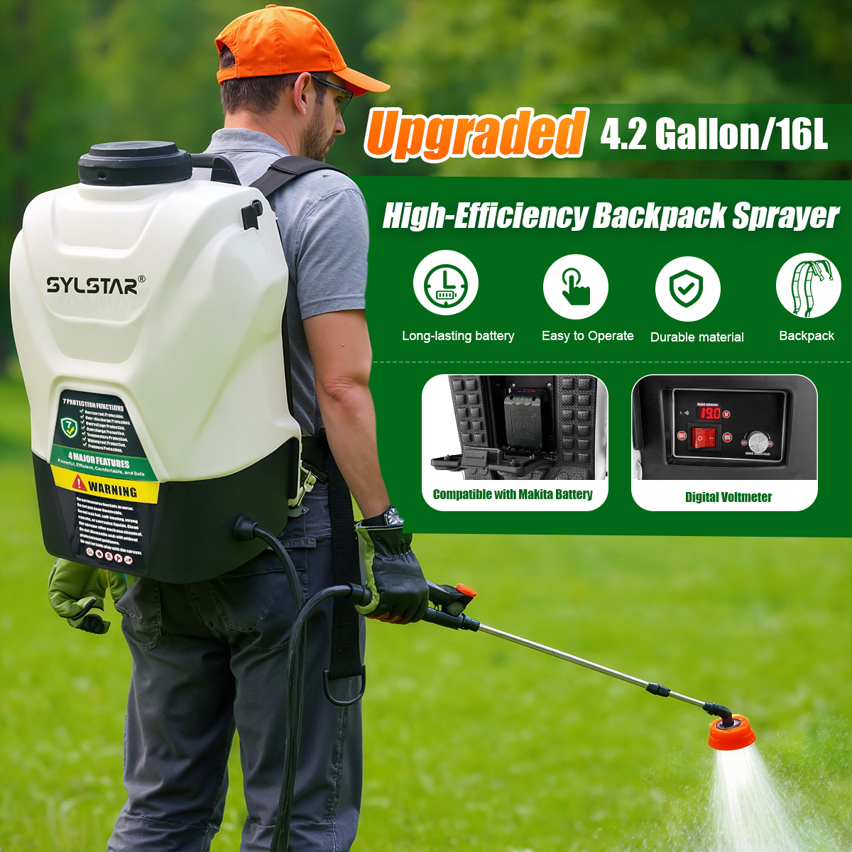 4.2 Gallon Backpack Sprayer Ba - مراجعة Electric Sprayer Backpack وسعره