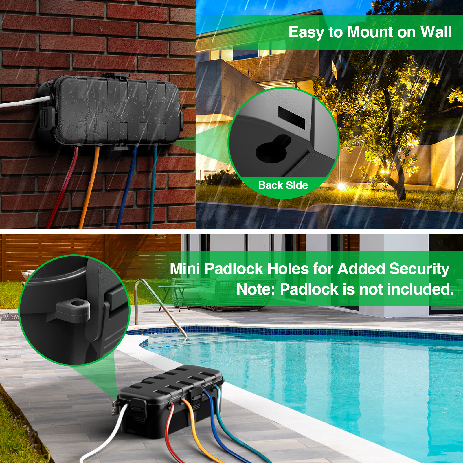 Medium Outdoor Electrical Box, - مراجعة Outdoor Power Outlet Extension وسعره