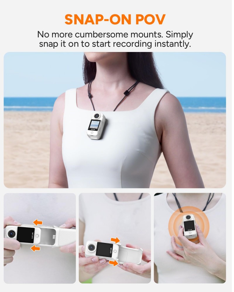 SJCAM White C400 Pocket Neckla - مراجعة Outdoor Powersports وسعره