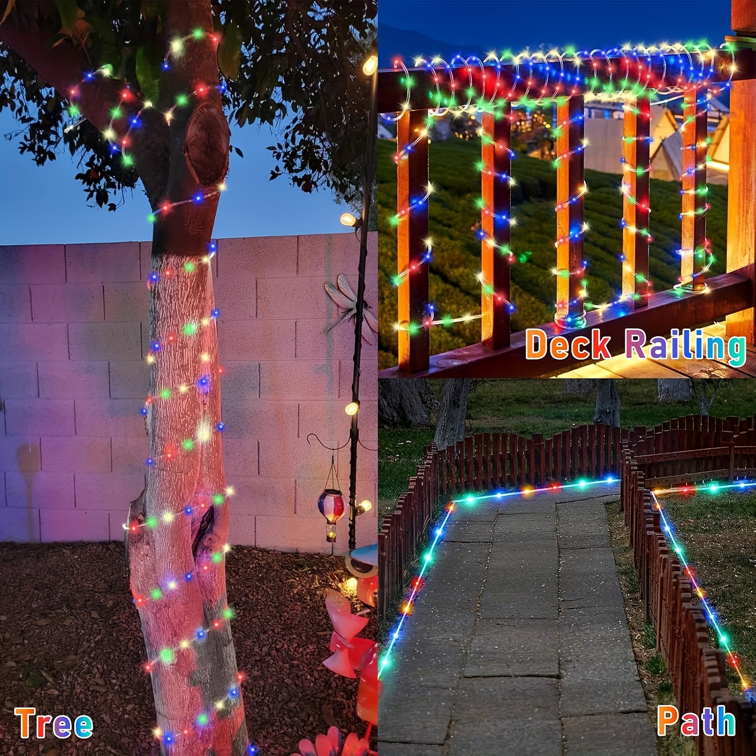 Solar Rope Light 8 Mode Waterp - مراجعة Outdoor Power For Xmas Lights وسعره
