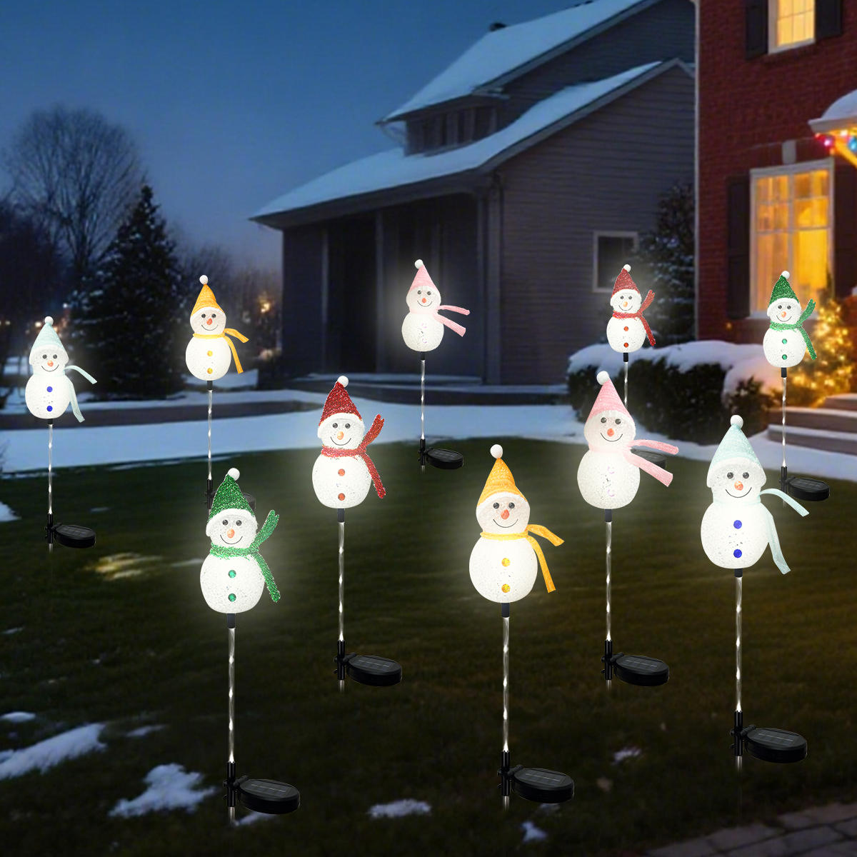 1PC Solar Powered Christmas Sn - مراجعة Outdoor Power For Xmas Lights وسعره