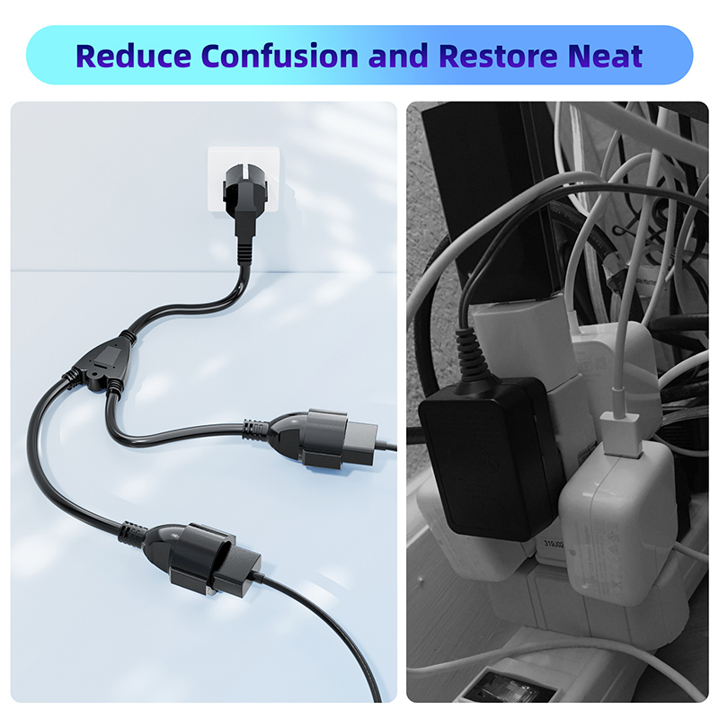 EU Power Splitter Cord 1X2 Eur - مراجعة Outdoor Power Outlet Extension وسعره