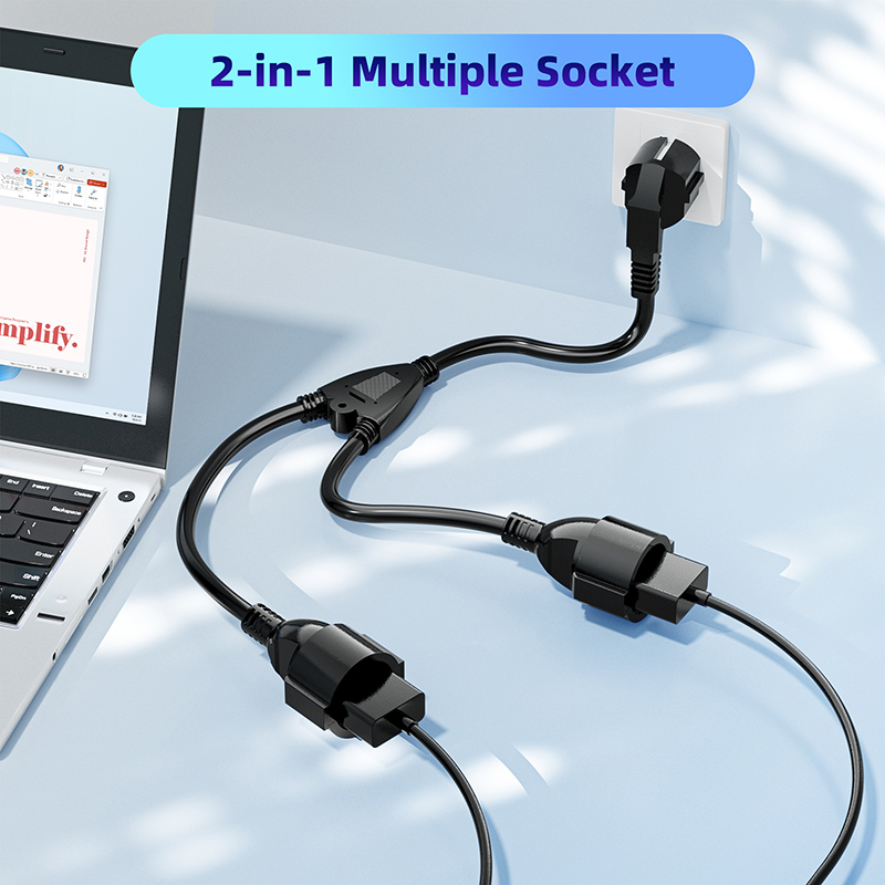 EU Power Splitter Cord 1X2 Eur - مراجعة Outdoor Power Outlet Extension وسعره